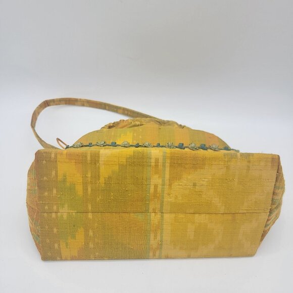 Christine Henson Now and Zen Hippie Boho Colorful Fabric Handbag Cinch Purse - Picture 6 of 10